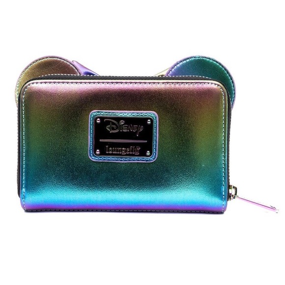 Loungefly x Disney Oil Slick Holographic Mickey & Minnie Backpack & Wallet NWT main image 16